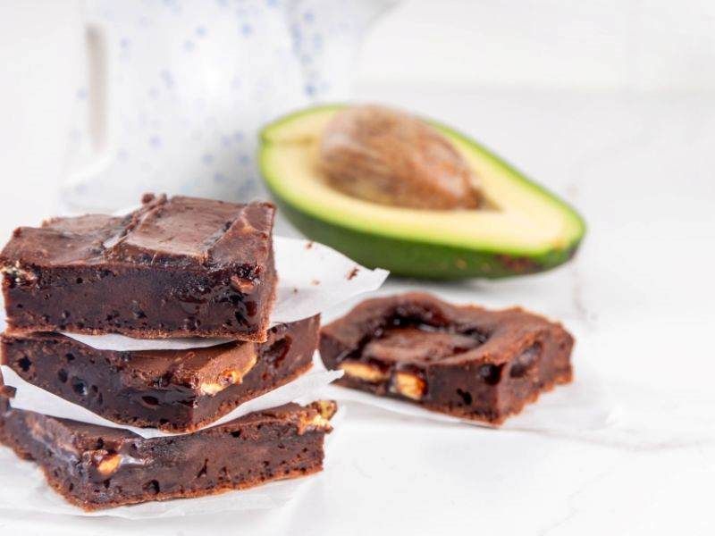 brownies con avocado