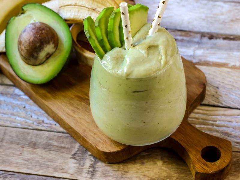 frullato con avocado e banana
