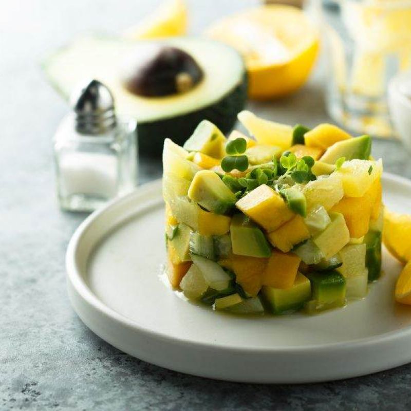 tartare di avocado e mango